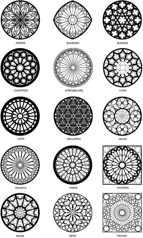 A Study of the Roughness of Gothic Rose Windows | SpringerLink Rose Window Gothic, Goth Architecture, Fractal Geometry, Tato Lengan, Gothic Windows, Gothic Pattern, Rose Window, Tattoo Rose, Gothic Cathedrals