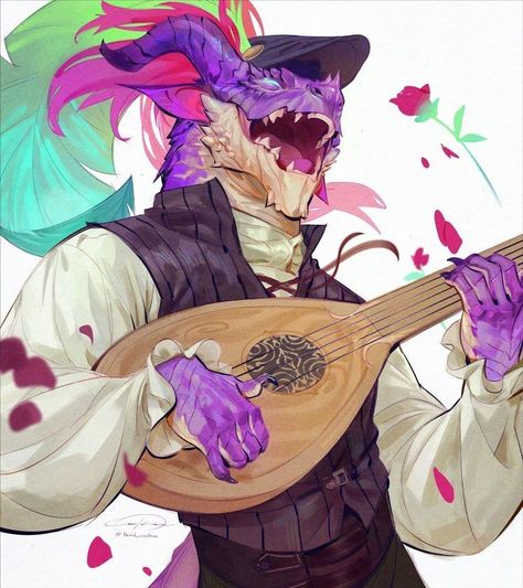 Dragonborn Bard, Dnd Dragonborn, Dnd Bard, Dragon Born, Heroic Fantasy, Dungeons And Dragons Characters, Dnd Art, D&d Dungeons And Dragons, 판타지 아트