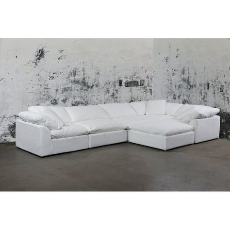 Small L Shaped Sofa, Deep Seated Sectional, Open Space Living Room, White Sectional, Lounge Couch, Family Room Furniture, Sectional With Ottoman, Sectional Slipcover, Modular Sectional Sofa