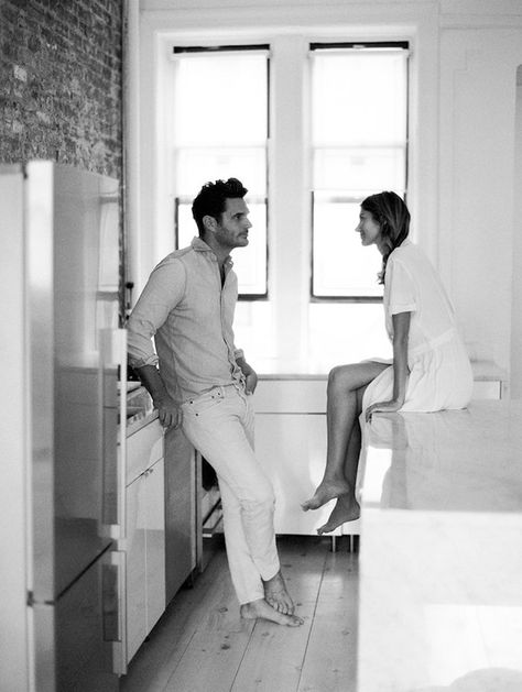 at home engagement photos Modern Hepburn, Black And White Couples, Home Photo Shoots, White Couple, Megan Rapinoe, Cute Couple Quotes, Wedding Advice, Couple Shoot, Home Photo