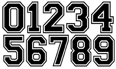 Sports Numbers Font, Number Font, Sport Ideas, Sports Numbers, Number Fonts, Number Tattoos, Sports Fonts, Pola Bordir, Tattoo Lettering Fonts