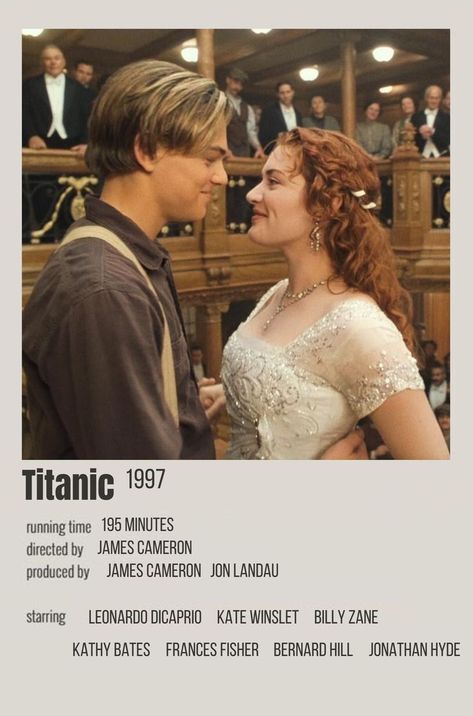 Titanic 1997 minimalist poster Titanic Polaroid Poster, Titanic Movie Poster, Titanic Poster, Leonardo Dicaprio Kate Winslet, Titanic 1997, Frances Fisher, Billy Zane, Jack Dawson, Most Paused Movie Scenes