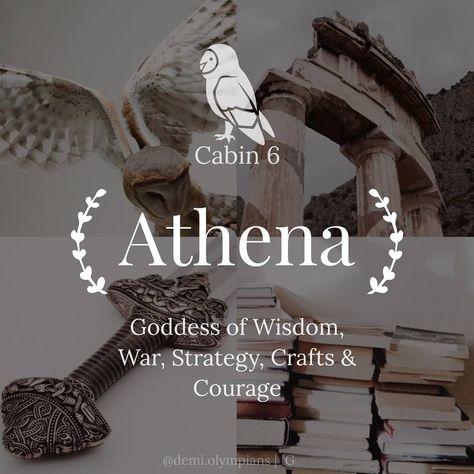 Athena Aesthetic, Athena Cabin, Athena Goddess Of Wisdom, Percy Jackson Cabins, The Kane Chronicles, Goddess Names, Zio Rick, Goddess Of Wisdom, Greek Mythology Gods