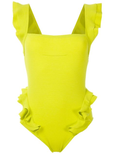 Yellow Bathing Suit, Instagram Brows, Bra Support, Mode Zara, Yellow Swimsuits, Ruffle Swimsuit, Swimwear Sets, Cute Bathing Suits, Support Bras