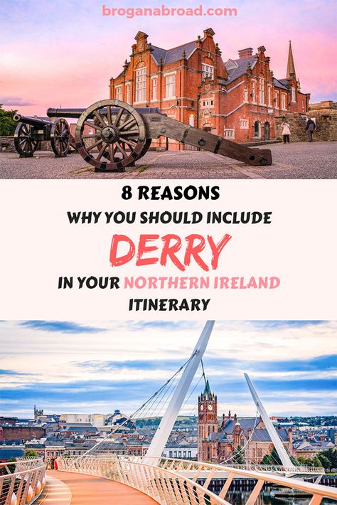 Reasons to visit Derry, Northern Ireland | Why You Should Visit Derry, Northern Ireland | Reasons to add Derry to your Ireland Itinerary | Reasons to visit Londonderry, Northern Ireland | Why You Should Visit Londonderry, Northern Ireland | Reasons to add Londonderry to your Ireland Itinerary #derry #londonderry #ireland #northernireland #travel Ireland Destinations, Northern Ireland Itinerary, Uk Adventure, Derry Londonderry, Northern Ireland Travel, Ireland Itinerary, Travel Foodie, Ireland Trip, Travel Culture