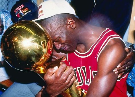 Jordan finally getting his championship. I would later hate him and Da Bulls when they went on to win 5 more! Greedy mongrels!!! Kareem Abdul-jabbar, Dear Basketball, Michael Jordan Quotes, Oscar Robertson, Jordan Quotes, Inspirational Sports Quotes, Phil Jackson, Jordan V, Micheal Jordan