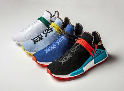 adidas pharrell williams hu nmd inspiration pack Human Race Shoes, Adidas Human Race, Adidas Pharrell Williams, Custom Adidas, Adidas Shoes Mens, Shoes Sneakers Jordans, Shoe Design Sketches, Adidas Brand, Shoe Gallery