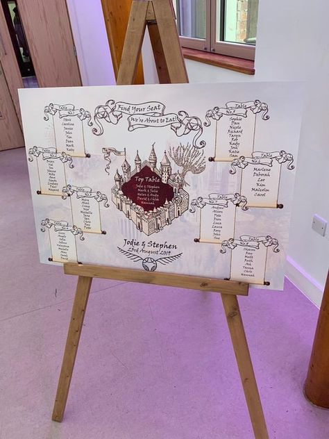 Harry Potter Wedding Theme, Word Document, Excel Spreadsheets, A2 Size, Top Table, Guest List, Table Plans, Themed Wedding, Unique Design