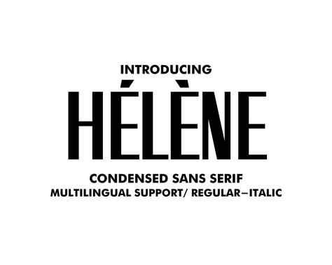 Helene - Sans Serif Typeface - Clean Sans Serif Font -Commercial Use "Hèlène" is a minimalist, elegant and chic sans-serif font that exudes sophistication and style. This font is designed with clean lines and simple forms, making it the perfect choice for a wide range of projects, from branding and logos, to print and digital design. With its versatile and timeless aesthetic, "Hèlène" is ideal for contemporary brands looking to make a statement and stand out from the crowd. Its sleek, modern fee Logos, Sans Serif Typeface, Sans Serif Font, Serif Typeface, Sans Serif Fonts, Simplest Form, Serif Font, Serif Fonts, Sans Serif