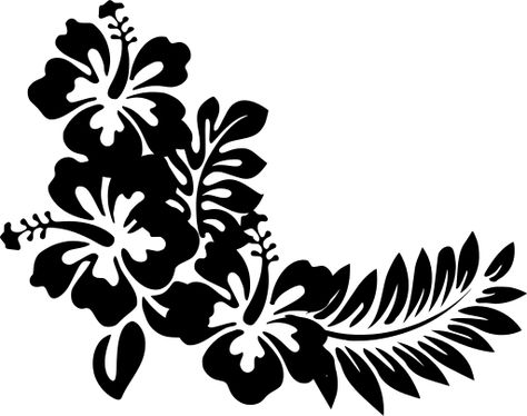 CC0 - FREE SVG Image tropical garden flowers plant Clipart Flowers, Stencils For Wood Signs, Tiki Art, Flower Silhouette, Flower Outline, Design Blogs, Flower Stencil, Silhouette Stencil, Clipart Black And White