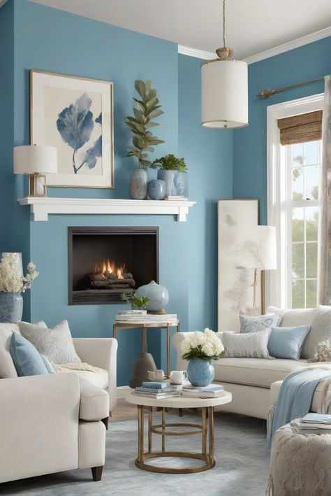 Step into serenity with Halcyon Blue (SW 6219) paint for walls in 2024. Discover daily interior designer routines and decor tips for creating a calming oasis in your home. #Ad #homedecor #homedesign #wallpaints2024 #Painthome #interiorarchitecture Wall Colors Green Living Room Colors Bright Living Room Colors Apartment Renovation Living room Remodeling Modern Paint Colors 2024 Sea Salt Walls Living Room, House Paint Ideas Interior Living Room, Calm Living Room Colors, Blue Living Room Paint Colors, Relaxing Living Room Colors, Best Wall Colors For Living Room, Calming Paint Colors For Living Room, Painting Ideas Living Room Wall Colors, Small Room Paint Ideas