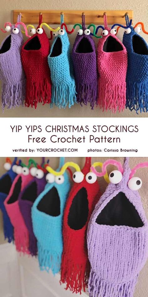 Yup Yup Crochet Pattern, Crochet Zig Zag, Diy Gifts For Christmas, Crochet Mittens Free Pattern, Crochet Mittens Pattern, Crochet Christmas Stocking, Christmas Stocking Pattern, Bernat Blanket Yarn, Stocking Pattern