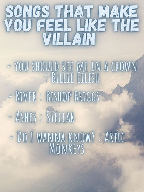 Songs That Make U Feel Like A Villian, Villian Era Playlist, Villain Era Playlist, Songs To Make You Feel Like A Villain, Songs That Make You Feel Like A Villian, Villain Arc, Villain Era, Do I Wanna Know, Artic Monkeys