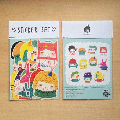 Sticker Packaging Ideas, Sticker Packaging, Zine Design, Animal Cute, Packaging Stickers, Packaging Ideas, Creative Packaging, Do You Like It, Sticker Collection