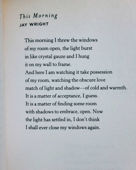 @poetryisnotaluxury posted on Instagram: “This Morning by Jay Wright 💙 #jaywrightpoet from Soulscript: Afro-American Poetry Harlem Moon classic Zenith anthologies Volume 18 of…” • Mar 9, 2021 at 2:47pm UTC Whitman Poetry, Morning Poetry, Morning Poem, American Poetry, Poetic Justice, Good Bones, Afro American, Aesthetic Words, Poem Quotes