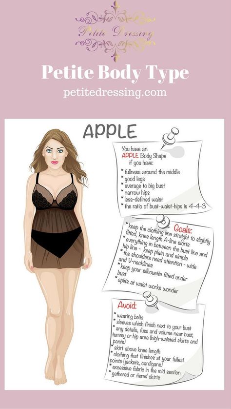 Find out your body type and how to dress for it if you are a petite women of apple shape. #curvypetitefashion #curvy #petite #fashion #body #shapes Trendy Petite Clothing, Apple Body Shape Fashion, Apple Body Shape Outfits, Apple Shape Fashion, Apple Body Type, Petite Celebrities, Apple Shape Outfits, Petite Body Types, Dresses For Apple Shape