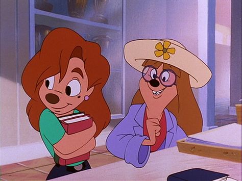 Roxanne and Stacy...wait for it... Disney Animation, Max And Roxanne, Mickey Mouse E Amigos, A Goofy Movie, Goof Troop, Goofy Movie, Jolly Holiday, Mickey Mouse And Friends, Movie Characters