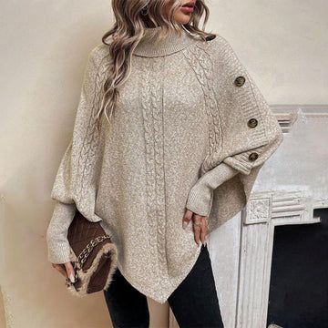 Casual Sweaters Women, Poncho Pullover, Batwing Sleeve Sweater, Cape Designs, Plain Sweaters, Stylish Sweaters, Women Sweaters, Scarf Crochet Pattern, Poncho Sweater