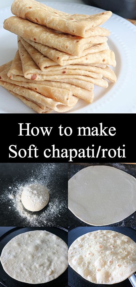 Chapati, a soft indian flat bread made from wheat flour and it's one of the common & staple flat bread in Indian house holds.  #chapati #roti #softchapati #softroti Homemade Roti, Pudding Bread, Indian Bread Recipes, Chapati Recipes, Indian Flat Bread, Trini Food, Roti Recipe, Indian House, Recipes Bread