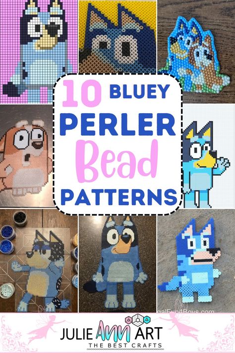 Bluey Perler Bead Patterns are a fun and creative way to engage with kids’ craft activities. These handmade creations can serve as cute decorations for rooms or gifts for Bluey fans, offering not only a fun crafting experience but also a unique, handcrafted piece of art at the end. Melty Beads Ideas Bluey, Perler Bead Rainbow Pattern, Bluey Pearl Beads, Bluey Perler Bead Patterns Small, Perler Bead Patterns Printable, Easy Perler Bead Patterns Animal, Disney Bluey Perler Beads, Perler Decorations, Peeler Bead Patterns Ideas