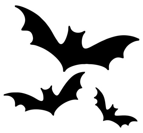 Bat Clip Art, Bat Outline, Bat Stencil, Bat Vector, Moldes Halloween, Desenhos Halloween, Bat Silhouette, Casa Halloween, Halloween Decals