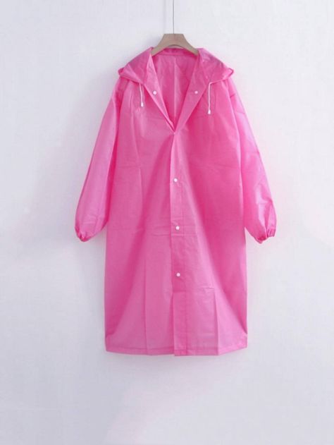 Pink  Collar  EVA   Embellished   Household Merchandises Full Body, Pink Rain Coat, Pink Raincoat, Daily 3, Rain Gear, Hooded Raincoat, Pink Collar, Pink Collars, Amazing Products