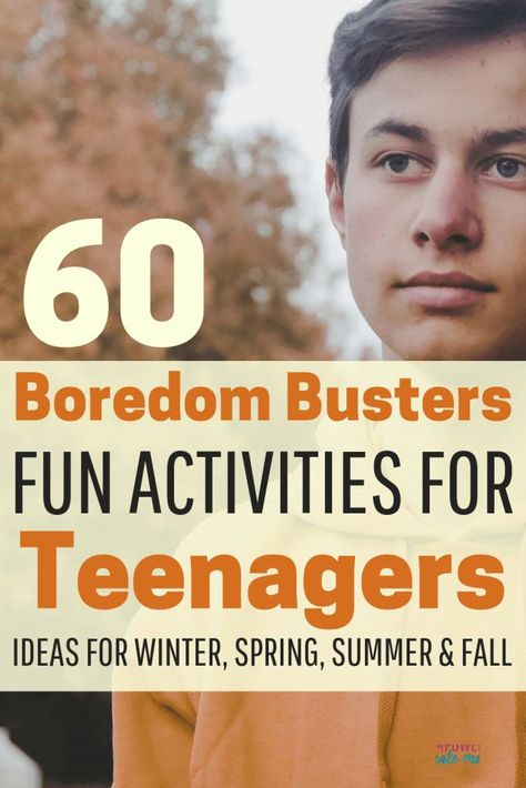Boredom busters for teenagers. These awesome activities will give your teen things to do alone or with a group of friends. Get tips to help your teens make a bucket list to keep them busy winter, summer, spring, and fall. #teenagers, #boredombusters Amigurumi Patterns, Teenage Things To Do, Activities For Teen Boys, Activites For Teens, Summer Activities For Teenagers, Fun Activities For Teenagers, Teenager Activities, Activities For Teenagers, Teen Activities