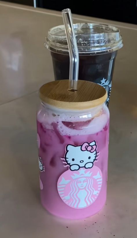 Kawaii, Starbucks Hello Kitty Cup, Hello Kitty Coffee Cup, Hello Kitty Starbucks Drink, Hello Kitty Starbucks Cup, Hello Kitty Cups, Hello Kitty Drink, Hello Kitty Tumblr, Hello Kitty Wine