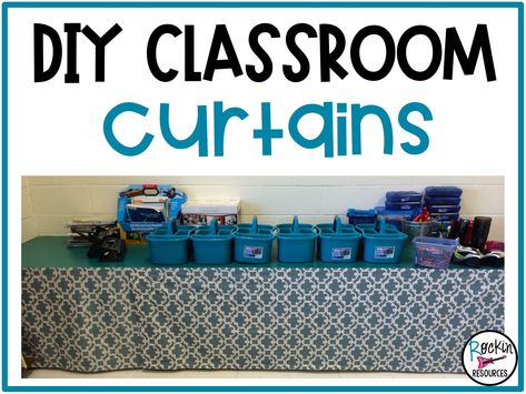 Teacher Bookshelf, Classroom Curtains, Classroom Shelves, Classroom Window, Homemade Curtains, Classroom Desk, Classroom Layout, Classroom Storage, No Sew Curtains