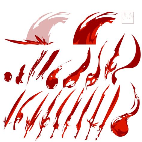 ArtStation - Blood vfx shape exploration Hemokinesis Art, Pyromaniac Character Design, Blood Control Magic, Blood Manipulate, Blood Powers Anime, Blood Manipulate Power, Blood Spatter Drawing Reference, How To Draw Blood Splatters, Blood Tutorial Digital Art