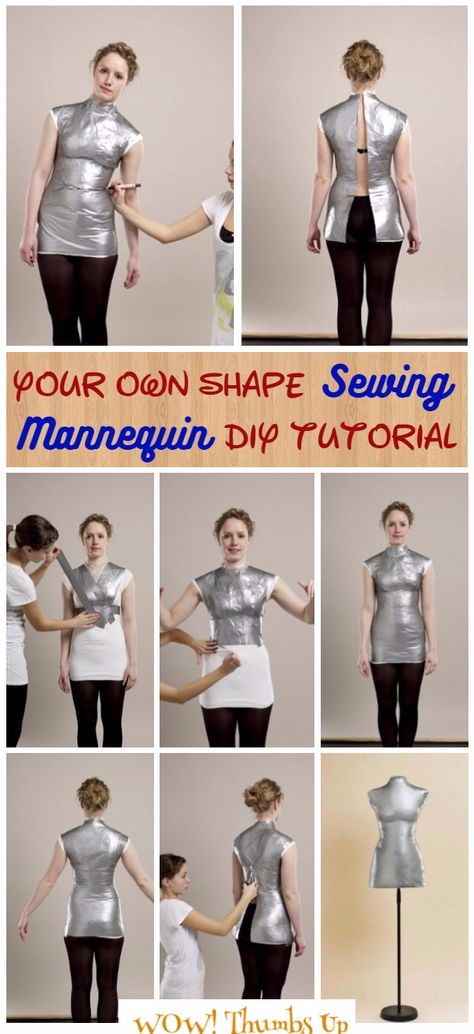 DIY Your Own Shape Sewing Mannequin Tutorial Diy Seamstress Mannequin, Couture, Diy Sewing Manikin, How To Make Maniquins, How To Make Manequim, Diy Manniquine, Diy Manican Form, Diy Body Mannequin, How To Make Mannequin