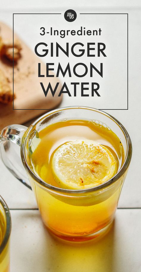 Ginger Lemon Water, Lemon Ginger Water, Lemon Water Recipe, Boil Lemons, Hot Lemon Water, Turmeric Water, Sooth Sore Throat, Lemon Health Benefits, Drinking Hot Water