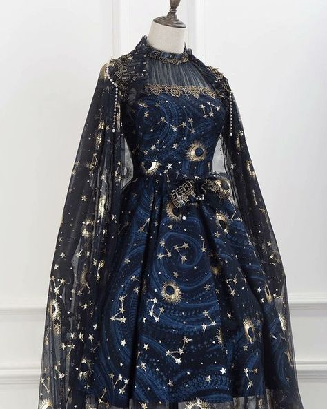 Outfit Ideas Fancy Dress, Night Inspired Outfits, Star Moon Dress, Space Prom Outfit, Star And Moon Dress, Starry Night Inspired Outfit, Stary Night Outfit Ideas, Starry Night Accessories, Starry Dress Prom