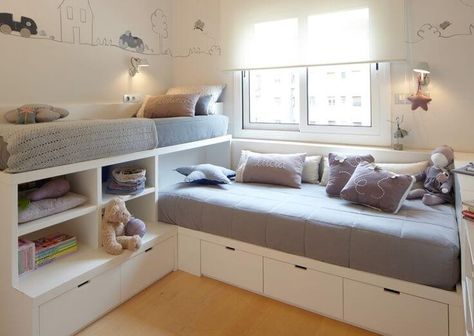 12 Clever Small Kids Room Storage Ideas - http://www.amazinginteriordesign.com/12-clever-small-kids-room-storage-ideas/ Storage Stairs, Rum Inspo, Design Ložnic, Bed In Corner, Small Kids Room, Attic Stairs, Stairs Ideas, Small Space Bedroom, Storage Kids Room