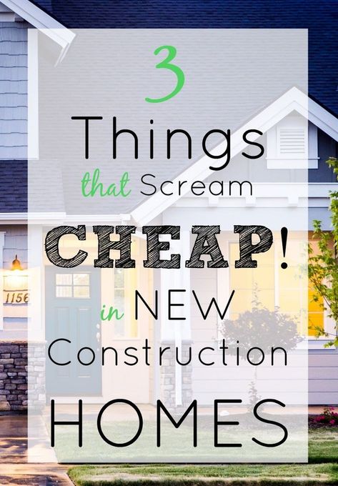 When looking at new construction homes, here are three cheap things you should avoid: builder-grade cabinetry, tub/shower surrounds and hollow core doors. www.maisonmass.com Cleaning New Construction Home, Dream Home Features Ideas, Upgrading A Builder Grade Home, Spec Home Upgrades, Upgrading Builder Grade Home, Texas House Decor, New Build House Ideas, New Construction Home Ideas, Custom Home Ideas