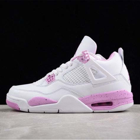 Air Jordan 4 Retro Pink/White Jordan 4’s Womens, Jordan Air Pink, Jordan 4 Off White Pink, Jordan 4s Pink Oreo, Pink Oreo Jordan 4’s, Jordan 4 Oreo Pink, White Oreo Jordan 4 Fits, Jordan 4 Shoes For Women, Jordan 4 Pink Thunder