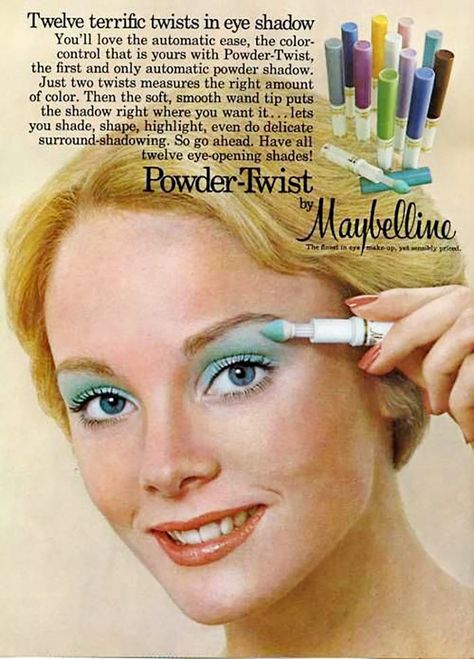 Vintage Makeup Ads, 70s Makeup, 70s Nostalgia, Makeup Ads, Vintage Cosmetics, Retro Ads, Vintage Makeup, Ad Art, Summer Memories