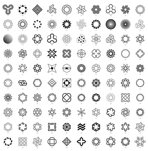 Shapes Logo Design, Logo Geometric, Geometric Shapes Design, Geometric Logo Design, Handpoke Tattoo, Logo Shapes, Geometry Art, Geometric Logo, Vector Shapes