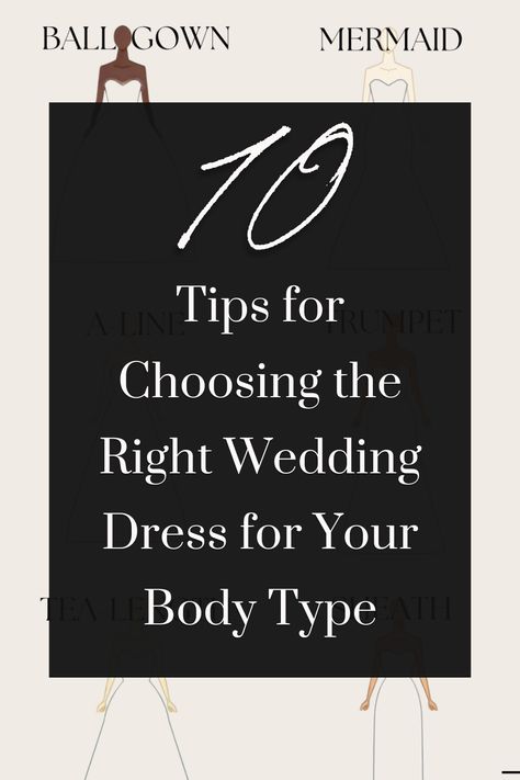Find the perfect wedding dress for your body type with these 10 essential tips. Learn how to highlight your best features, choose the right silhouette, and trust your instincts for a confident bridal look. Wedding Dress By Body Type, Right Wedding Dress, Dress For Your Body Type, Rectangle Body Shape, Wedding Dress Silhouette, Trust Your Instincts, Best Wedding Dresses, The Perfect Wedding, Draped Fabric
