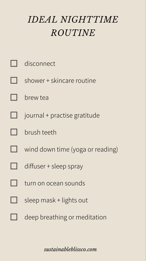 Nighttime Routine, Self Care Bullet Journal, Night Time Routine, Evening Routine, Get My Life Together, Healthy Lifestyle Inspiration, Practice Gratitude, Positive Self Affirmations, Night Routine