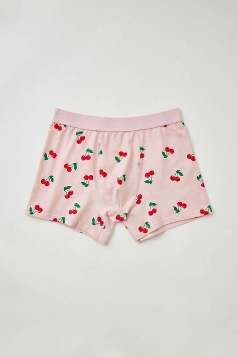 Men's Urban Outfitters Cherry Tossed Icon Boxer Brief - Pink - Boxers Fitted cotton stretch boxer shorts topped with an allover cherry motif. Finished with a solid color elastic stretch waistband. Features. Boxer Briefs Aesthetic, Girls Boxers, Cherry Icon, Womens Boxers, Girl Boxers, Gothic Lingerie, Cute Boxers, Urban Outfitters Clothing, Swaggy Outfits