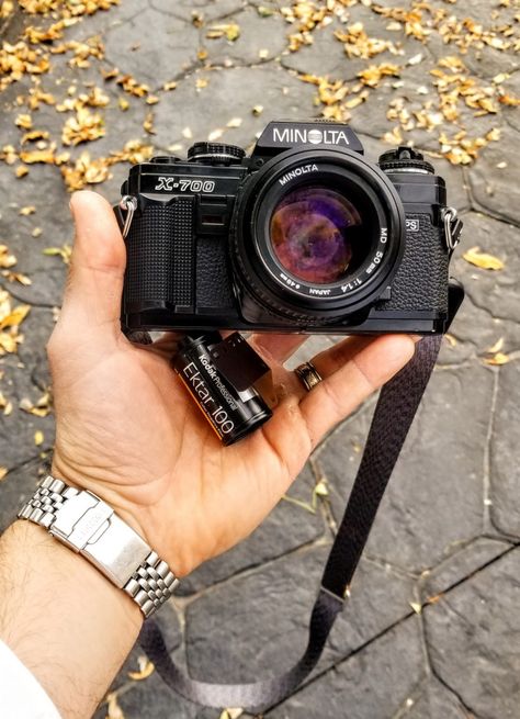 My Experience: A Minolta X-700 Review - The Analogue Experience Minolta Film Camera, Minolta X700 Photography, Minolta X700, Minolta Camera, Vlog Camera, Poloroid Pictures, Film Camera Photography, Analog Camera, Push Presents