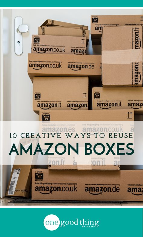 Shopping online is great, but what are you supposed to do with all those boxes? Check out this list of 10 creative ways to put them to good use! Organisation, Cartonnage, Cardboard Box Storage, Amazon Boxes, Cardboard Box Diy, Shoe Box Crafts, Box Hacks, Cardboard Recycling, Amazon Box