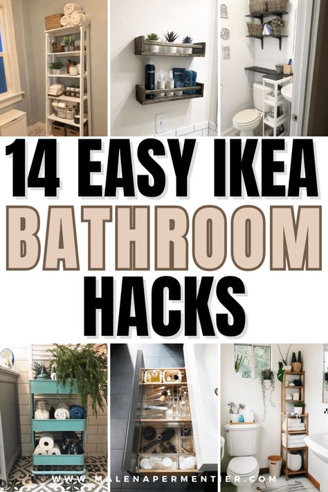 Ragrund Ikea, Godmorgon Ikea, Small Space Organization Ideas, Space Organization Ideas, Ikea Bathroom Shelves, Ikea Hack Bathroom, Ikea Bathroom Storage, Ikea Cubbies, Small Bathroom Cabinets