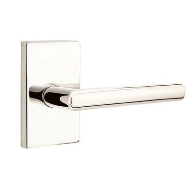 The door lever is dedicated to helping bring your personal style to life. Door hardware is more than a way to open, close, and secure a space. There is no predetermined combination of knobs, levers, rosettes, and finishes, they let you mix and match according to your own taste. Door hardware should make a statement, your statement. Finish: Satin Nickel, Handle Orientation: Right | Emtek Passage Stuttgart Lever w/ Modern Rectangular Rose in Gray, Size 4.0 H x 6.75 W in | Wayfair 5112STUUS15RH Stuttgart, Door Levers Interior, Hall Closet Door, Modern Door Hardware, Baldwin Door Hardware, Privacy Bed, Interior Door Knobs, Bath Door, Lever Door Handles