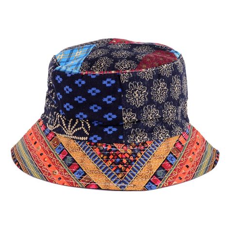 Men Hats Styles, Patchwork Bucket Hat, Beaded Gloves, Bucket Hat Fashion, Bucket Hat Pattern, Sewing Hats, African Hats, Hat Patterns To Sew, Anchor Print