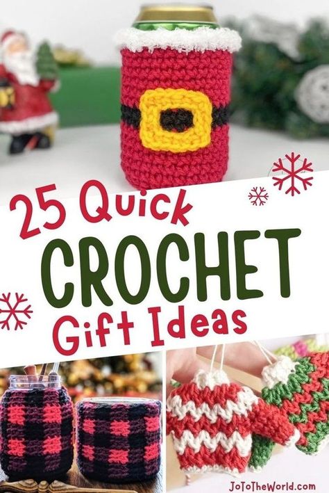 Are you looking for easy crochet projects to make last-minute Christmas gifts? These quick crochet gift ideas are simple, beginner-friendly and easy free patterns…perfect for a last-minute crochet Christmas gift! These easy crochet patterns make great crochet projects for beginners. Natal, Amigurumi Patterns, Couture, Crochet Xmas Gifts, Crochet Christmas Ornaments Free Pattern, Quick Crochet Gifts, Crochet Gift Ideas, Holiday Crochet Patterns, Crochet Project Free