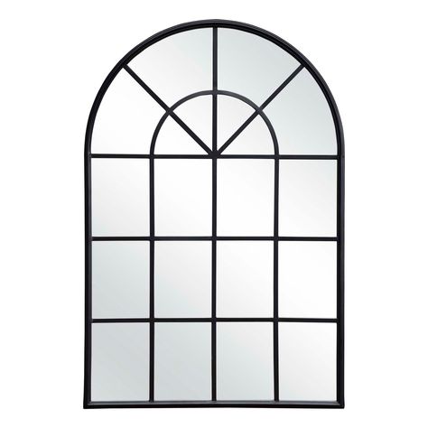 Cathedral Mirror, Windowpane Mirror, Arched Window Mirror, Iron Mirror, Arched Mirror, Arch Mirror, Window Mirror, Living Room Mirrors, Arched Windows