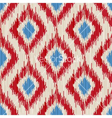 Traditional ikat seamless ornament vector by mart_m on VectorStock® Ikat Design, Ikat Fabric, Line Patterns, Amazon Art, Sewing Stores, Traditional Design, Satin Fabric, Home Textile, Design Elements