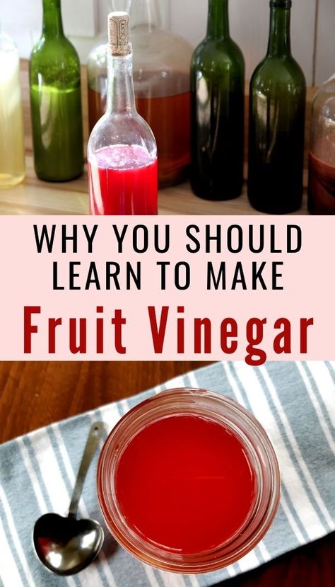 Fruit Vinegar, Grape Vinegar, How To Make Vinegar, Diy Vinegar, Herbal Vinegar, Fermented Drinks, Flavored Vinegars, Infused Vinegars, Drinking Vinegar